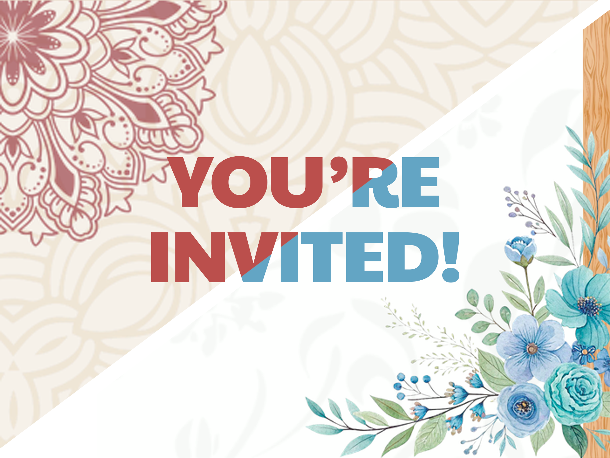 Custom-designed digital event invitation